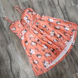 Coral mini dress